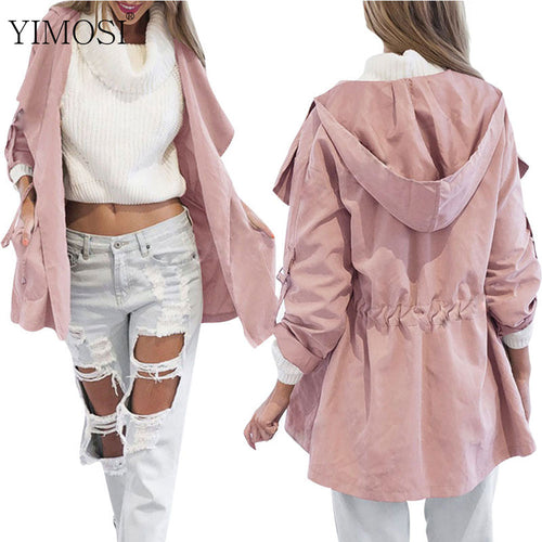 New 2019 Women Jack Coat Autumn Long Sleeve Hooded Coat Jacket